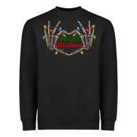 Black spooky christmas skeleton hands Heavyweight Sweatshirt - FaDigitalArtStudio