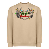 Mushroom spooky christmas skeleton hands Heavyweight Sweatshirt - FaDigitalArtStudio
