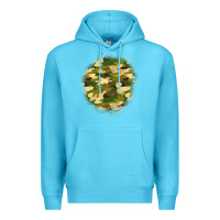 Ocean Blue camouflage patch 2 Premium Hoodie - BundleAndBundleShop