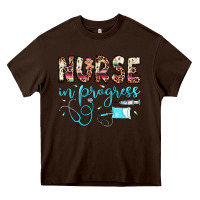 Chocolate Brown nurse in progress Heavy Core Tee - JahusDesignShop