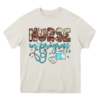 Cream nurse in progress Heavy Core Tee - JahusDesignShop