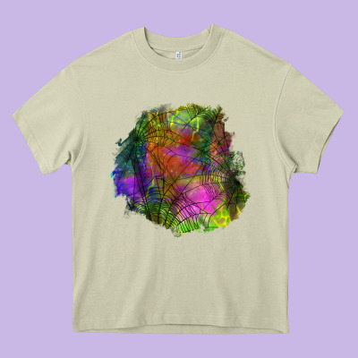 Halloween Spider Web For Patches Heavy Core Tee Designed By Bundleandbundleshop
