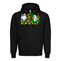 Black Spooky Plants Zipper Hoodie - CowhideDigitalArt