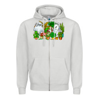 Dove Grey Spooky Plants Zipper Hoodie - CowhideDigitalArt