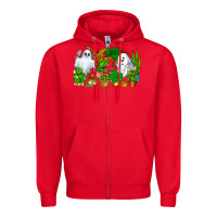 Red Spooky Plants Zipper Hoodie - CowhideDigitalArt
