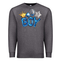 Charcoal Heather Birthday Boy Balloon Premium Sweatshirt - Artiststas