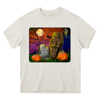 Cream headstone and coffin mousepad Heavy Core Tee - BundleAndBundleShop