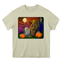 Mossy headstone and coffin mousepad Heavy Core Tee - BundleAndBundleShop
