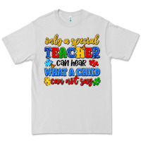 Dove Grey only a special teacher can hear what a child can n Premium Tee - Artiststas