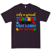 Plum only a special teacher can hear what a child can n Premium Tee - Artiststas