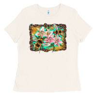 Bone bees and lilies with leopard Ladies Tee - Artiststas