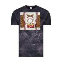 Cloud Black baseball mom with leopard tumbler tbs Vintage Tee - TumblerDesignByShophia