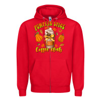 Red pumpkin spice coffee club Zipper Hoodie - CowhideDigitalArt