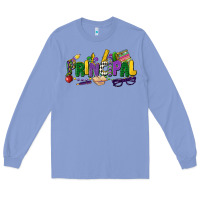Colony Blue principal mardi gras cowgirl Long Sleeve Tee - CowGirlArtShop