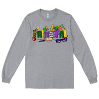 Heather Grey principal mardi gras cowgirl Long Sleeve Tee - CowGirlArtShop