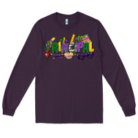 Plum principal mardi gras cowgirl Long Sleeve Tee - CowGirlArtShop
