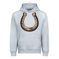 Heather Grey western horseshoe Urban Hoodie - BarkalooDesign