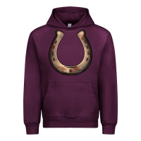 Mauve Wine western horseshoe Urban Hoodie - BarkalooDesign