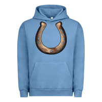 Pigment Pebble Blue western horseshoe Urban Hoodie - BarkalooDesign