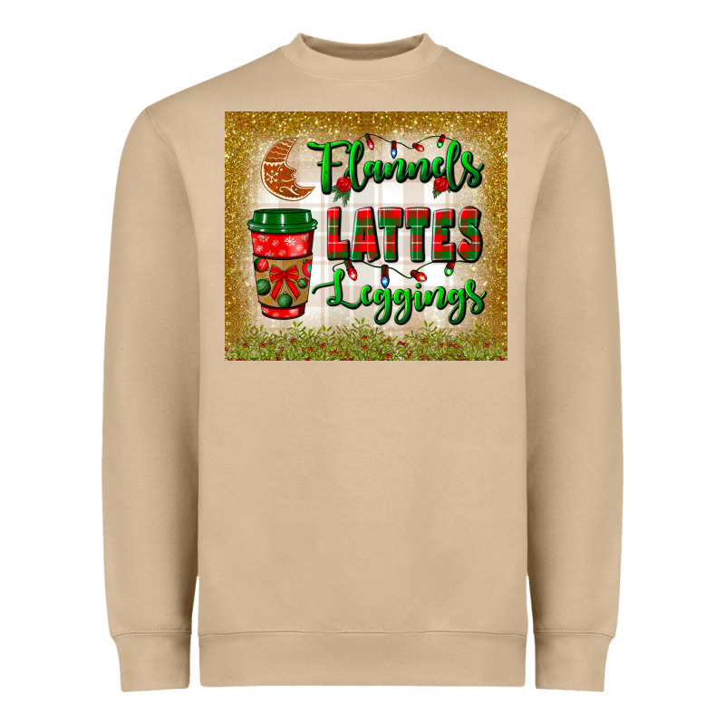 Flannels Lattes Leggings Tumbler Heavyweight Sweatshirt by BundleAndBundleShop | Teevron