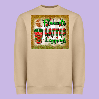 Flannels Lattes Leggings Tumbler Heavyweight Sweatshirt Designed By Bundleandbundleshop