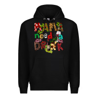 Black Mama Needs A Drink Premium Hoodie - FaDigitalArtStudio