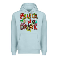 Blue Mist Mama Needs A Drink Premium Hoodie - FaDigitalArtStudio