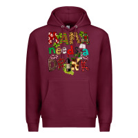 Burgundy Mama Needs A Drink Premium Hoodie - FaDigitalArtStudio