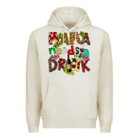Oatmeal Heather Mama Needs A Drink Premium Hoodie - FaDigitalArtStudio