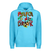 Ocean Blue Mama Needs A Drink Premium Hoodie - FaDigitalArtStudio
