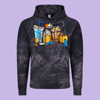 Volleyball Coffee Cups Vintage Hoodie Designed By Howdyjamesfarm