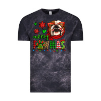 Cloud Black merry pawmas christmas bulldog Vintage Tee - Jasminsmagicworld