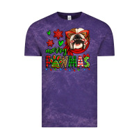 Cloud Purple merry pawmas christmas bulldog Vintage Tee - Jasminsmagicworld