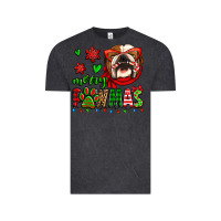 Vintage Black merry pawmas christmas bulldog Vintage Tee - Jasminsmagicworld