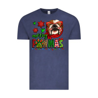 Vintage Denim merry pawmas christmas bulldog Vintage Tee - Jasminsmagicworld