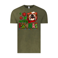 Vintage Olive merry pawmas christmas bulldog Vintage Tee - Jasminsmagicworld