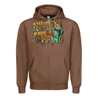 Chestnut Weekends Coffee And Camping Zipper Hoodie - CowhideDigitalArt