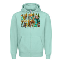 Weekends Coffee And Camping Zipper Hoodie | Teevron