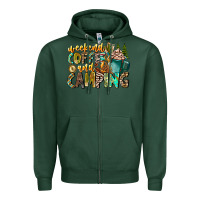 Sports Green Weekends Coffee And Camping Zipper Hoodie - CowhideDigitalArt