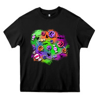 Black halloween candy patches Heavy Core Tee - BundleAndBundleShop