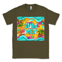 Army Green summer Classic Tee - NancyCooperArtShop