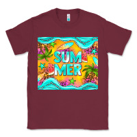 Burgundy summer Classic Tee - NancyCooperArtShop