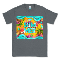 Charcoal Heather summer Classic Tee - NancyCooperArtShop