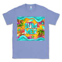 Colony Blue summer Classic Tee - NancyCooperArtShop