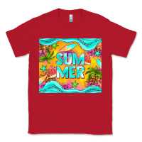 Red summer Classic Tee - NancyCooperArtShop