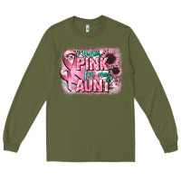 Army Green i wear pink for my aunt Long Sleeve Tee - CowGirlArtShop