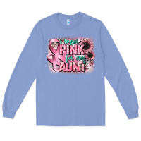 Colony Blue i wear pink for my aunt Long Sleeve Tee - CowGirlArtShop