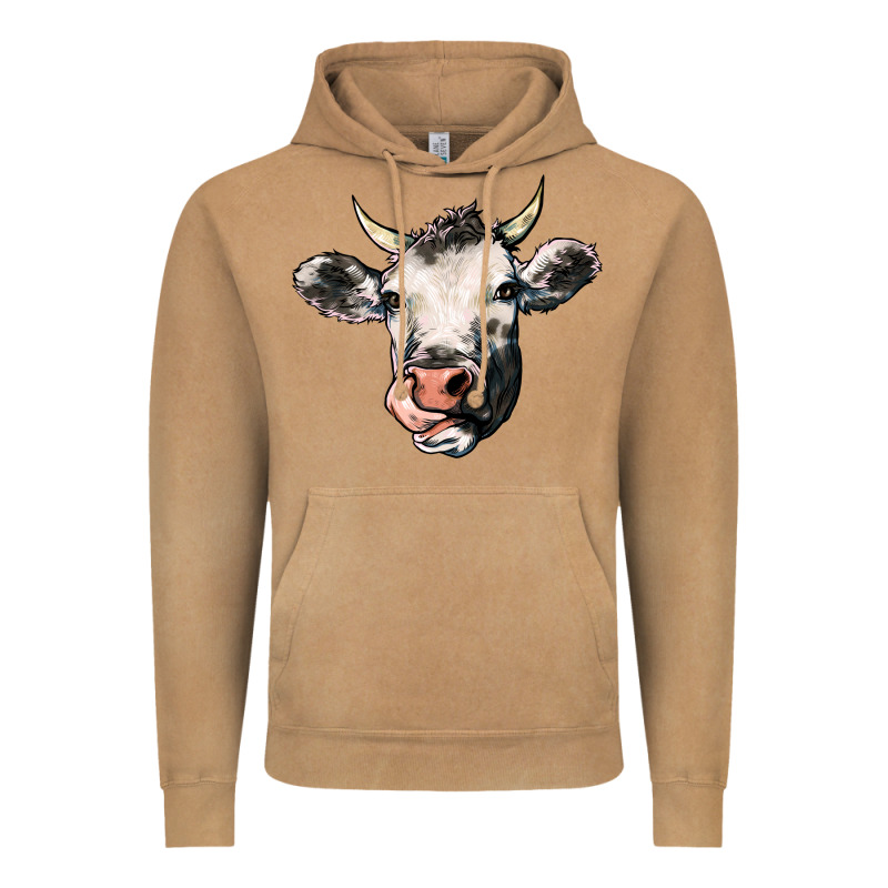Cow Vintage Hoodie by HowdyJamesFarm | Teevron