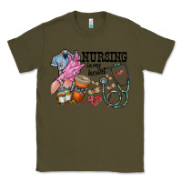 Army Green nursing in my heart Classic Tee - RacoonDesign