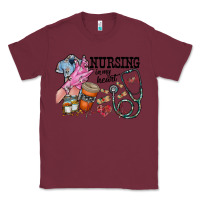 Burgundy nursing in my heart Classic Tee - RacoonDesign